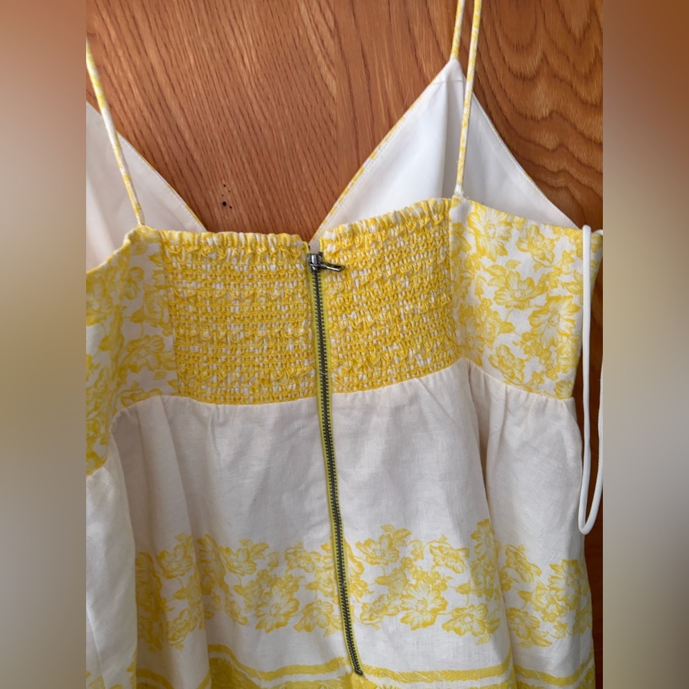 Alice + Olivia Melvina Yellow and White Floral Dress 8 - Picture 8 of 10
